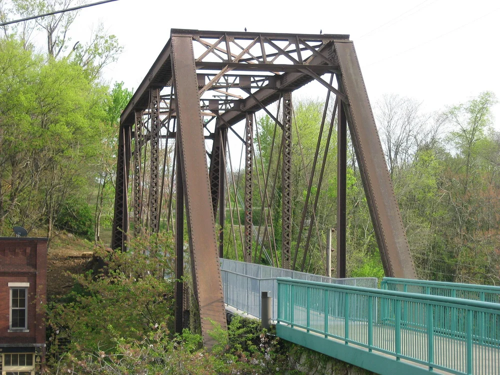 Pedestrian bridge on a greenway trail in Clarksville, Tennessee