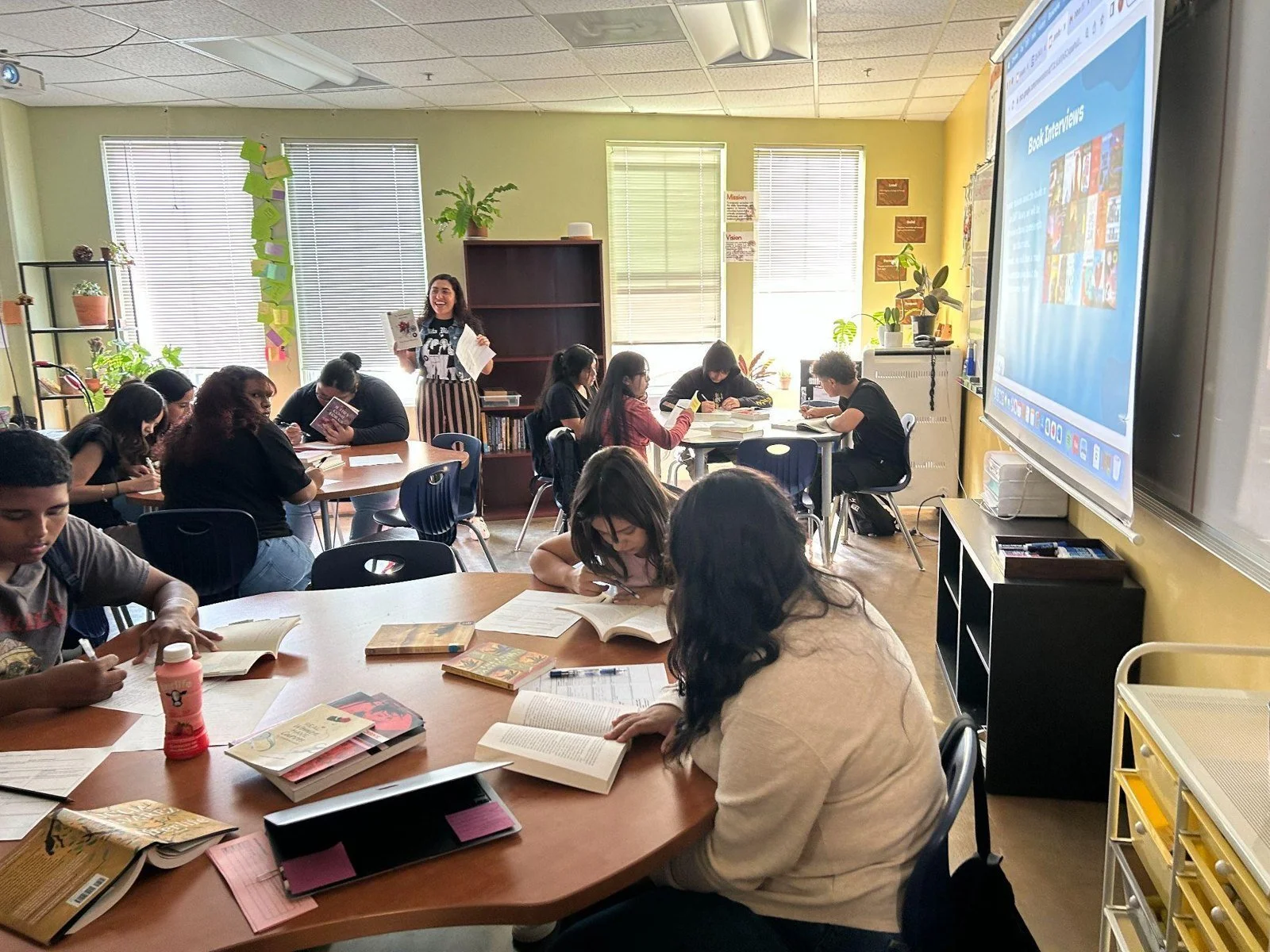 ARISE students reading in class
