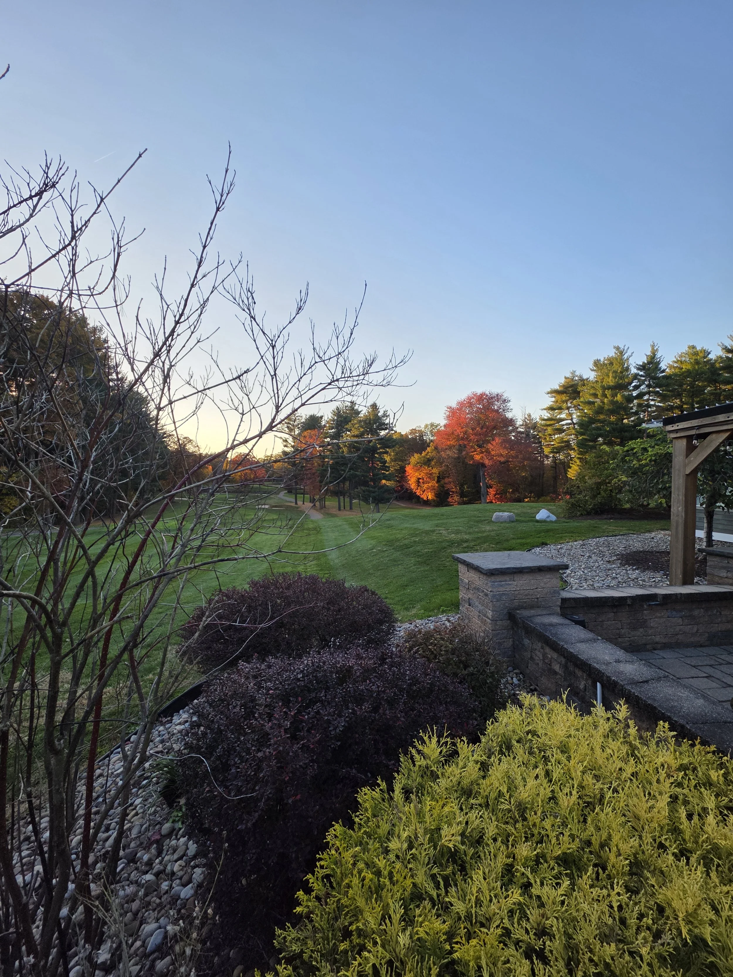 Autumn view of the golf course